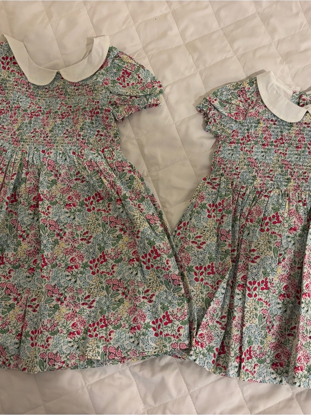 Janie and Jack Floral Pink Green Blue Cotton Dress